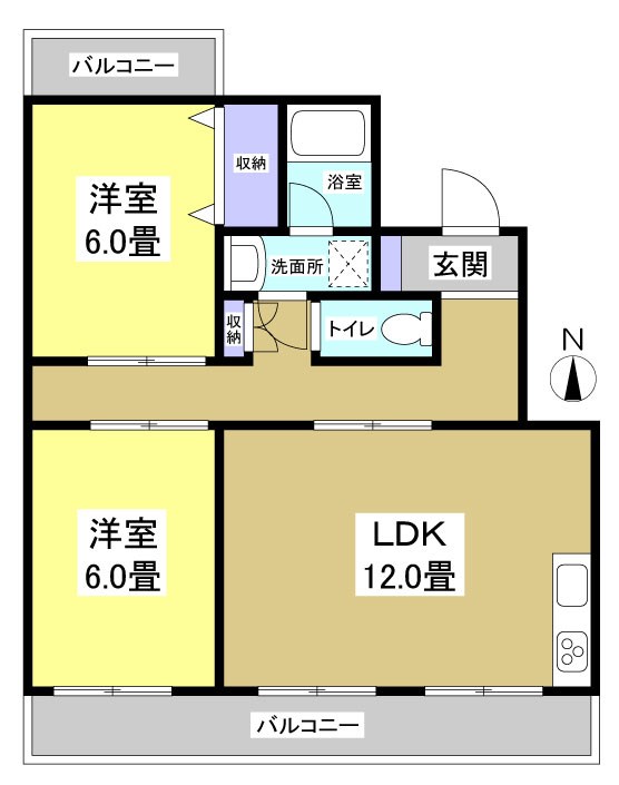 ロイヤルハイツⅡ 202号室 間取り