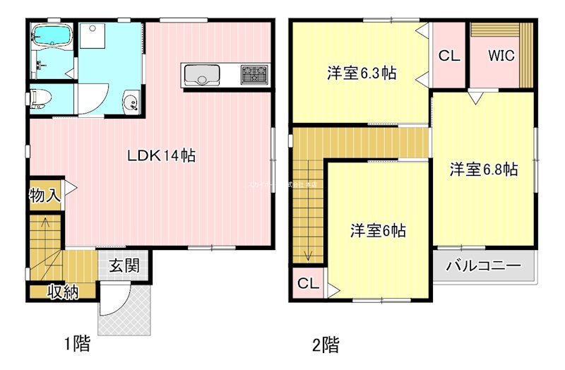 船越町大竹様貸家 間取り図