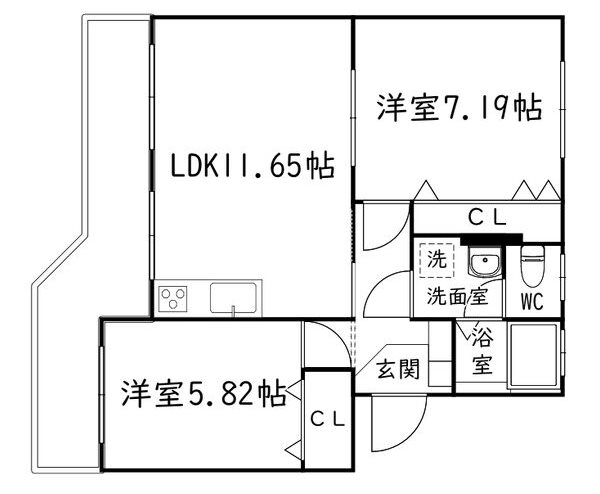 神谷マンション 102号室 間取り