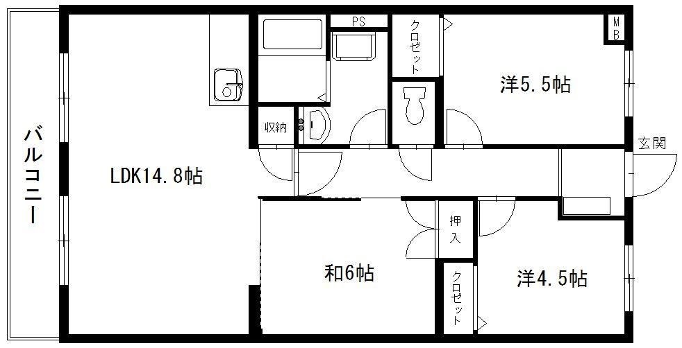 エスペランサAOI 107号室 間取り