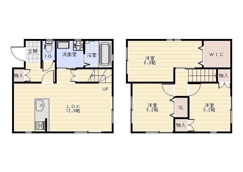 高丘東4丁目戸建貸家Ⅱ 間取り図