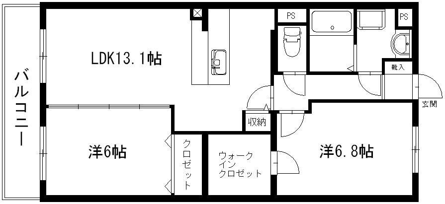 ジュヌボヌール 間取り図