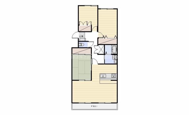 マンションたむかい 205号室 間取り