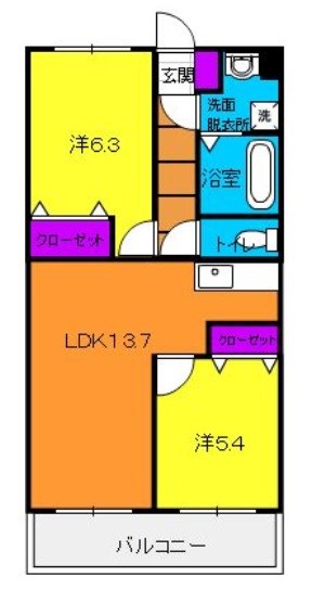 パストラルパレス豊岡 間取り図