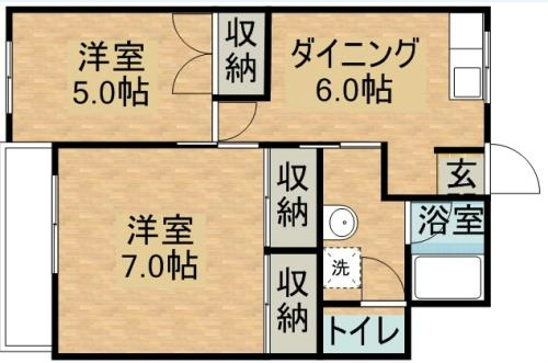 めぞんどぴゅあ 2A号室 間取り