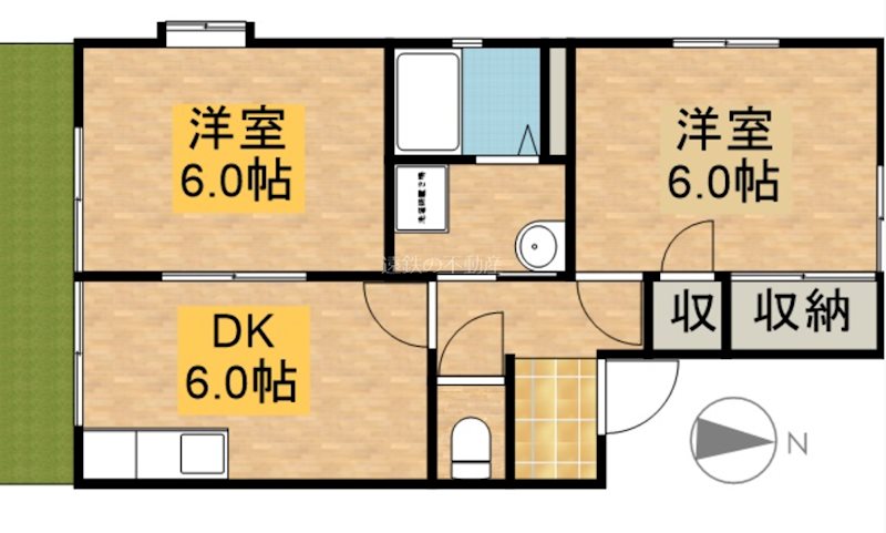 フレグランス茜Ａ・Ｂ A102号室 間取り