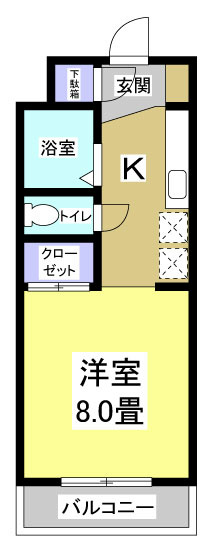 コスモス18 103号室 間取り