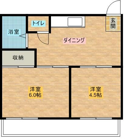 コーポフェニックス 206号室 間取り