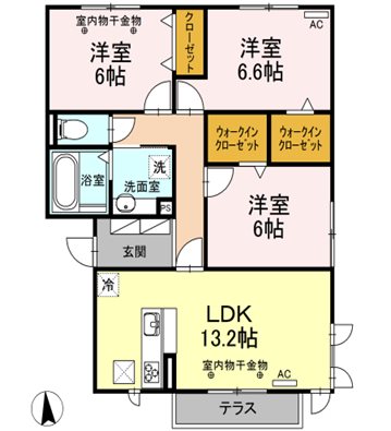 CORUM 101号室 間取り