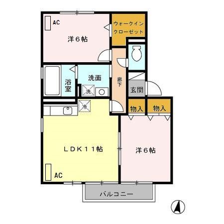 メロニス　Ｂ 間取り図