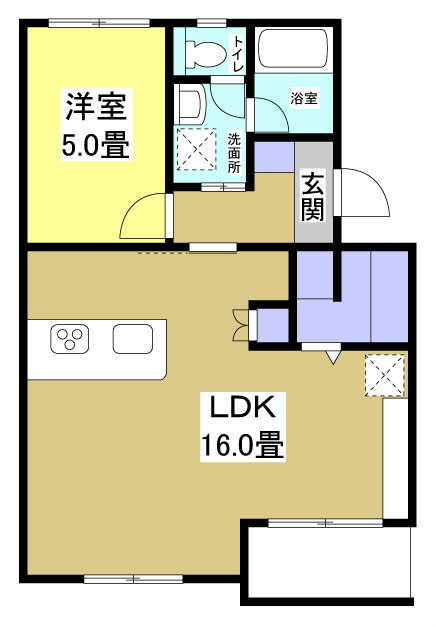 ハイツ大石地所Ⅱ 間取り図