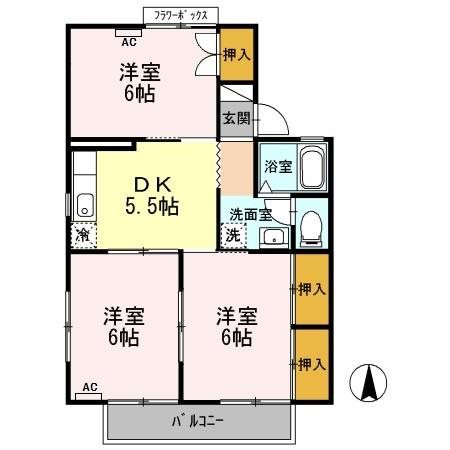 セジュールおおはし 間取り図