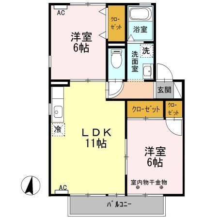メゾンそうでⅡ 101号室 間取り