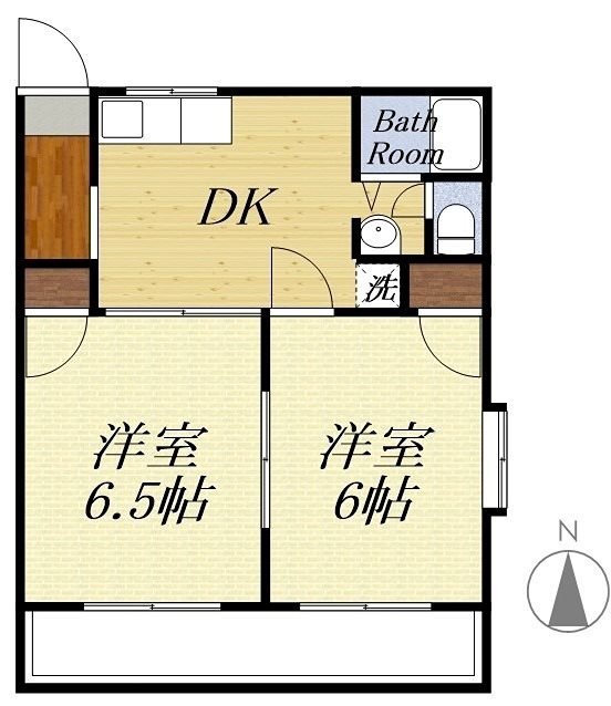 グリーンハイツC 202号室 間取り