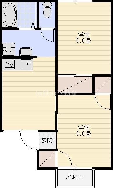 ハイツメロン 201号室 間取り