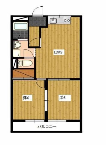 ハイツハカマタⅡ 間取り図