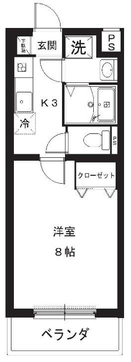 たちばな壱番館 203号室 間取り