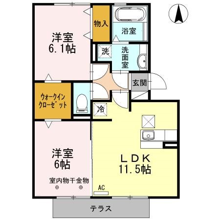 ルーベライト初生　B 間取り図