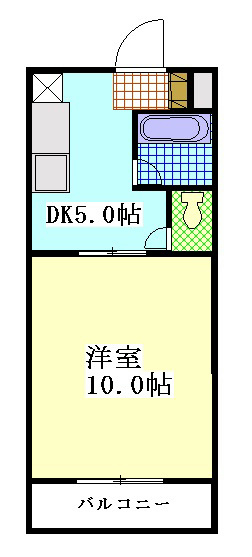 クラウディア 203号室 間取り