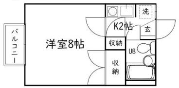 MakanaⅡ 202号室 間取り