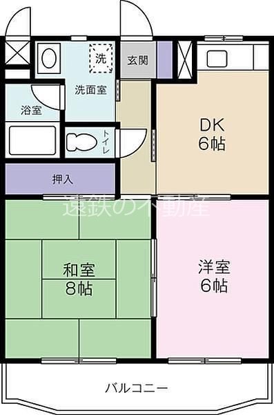 グリーンハイツ下俣南 103号室 間取り