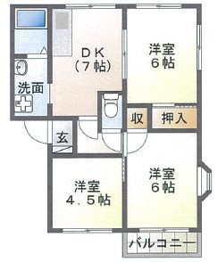 グローリーハイツ萩丘 間取り図