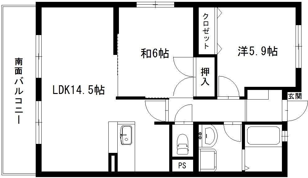 アルフィーネ曳馬野 301号室 間取り