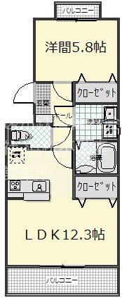 ウィンベル鎧橋Ⅰ 103号室 間取り