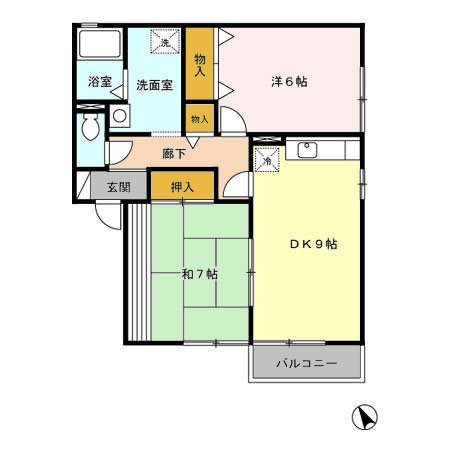 プリムヴェール　B 間取り