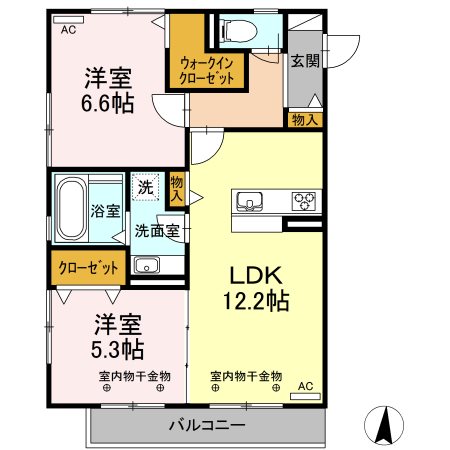 Win's Garden A 306号室 間取り