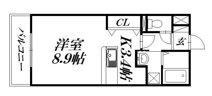 グランジャルダン 202号室 間取り