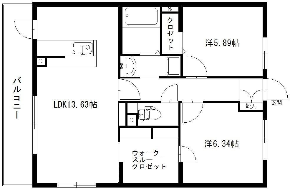 DUNE 401号室 間取り