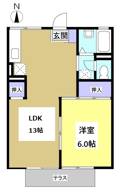 セジュール本町 間取り図