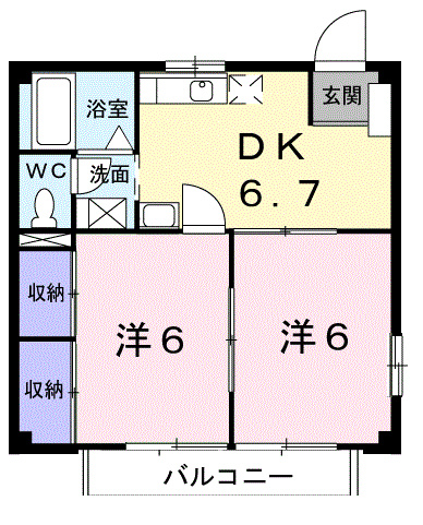 光洋 202号室 間取り