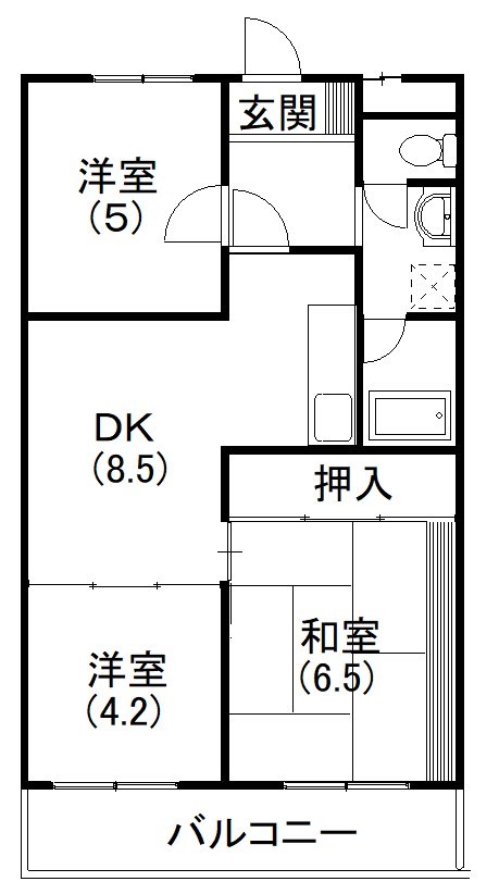 ビューハイツクラタ 間取り図