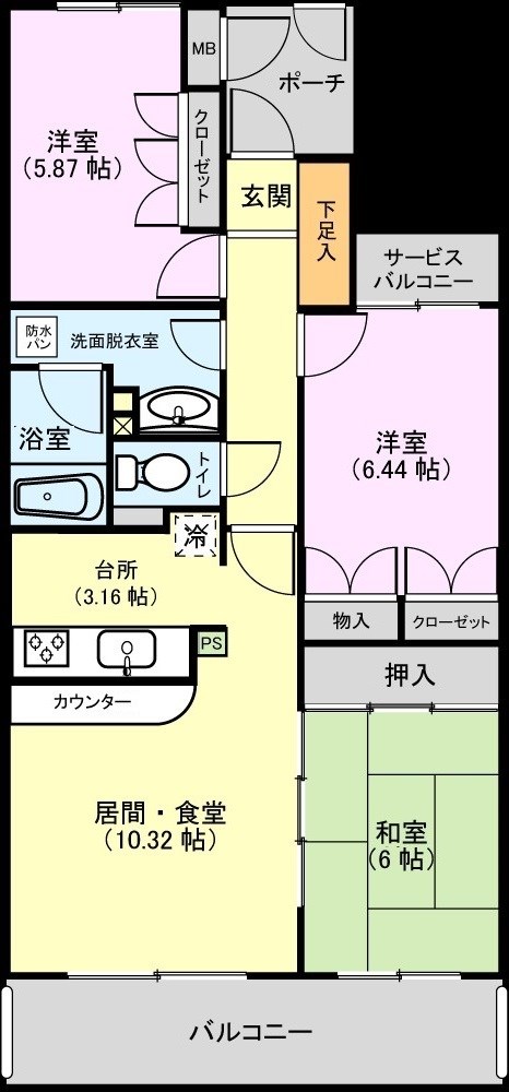 ブライティ広沢 間取り図
