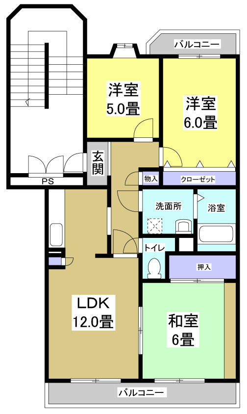 エクセル  間取り図