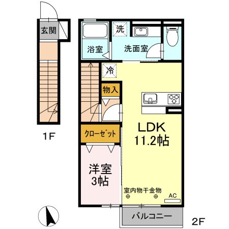 オンビリカル　ドゥ 207号室 間取り