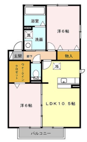 セジュール　マルベリー　Ｂ 間取り図