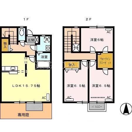 リースランド春岡Ⅱ 間取り図