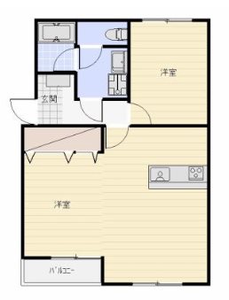 フェニックスⅡ 206号室 間取り