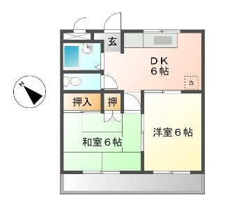 上島マンション 201号室 間取り