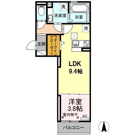 グランドソレイユⅡ 105号室 間取り