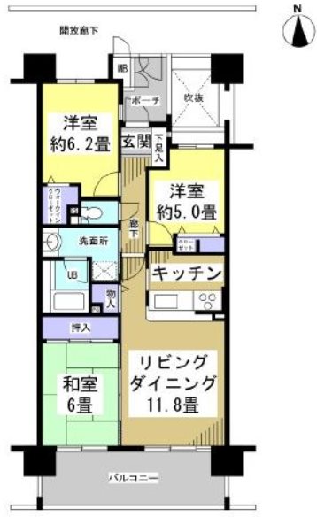 グランコートEAST25(1205) 間取り図