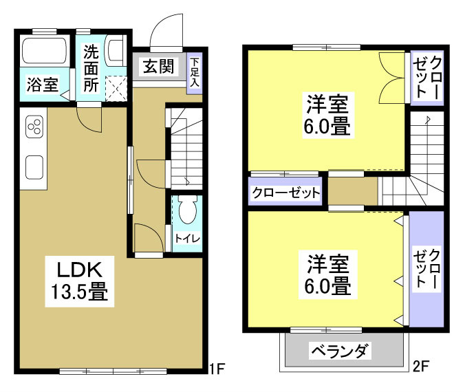 ハイツMOON1 1号室 間取り