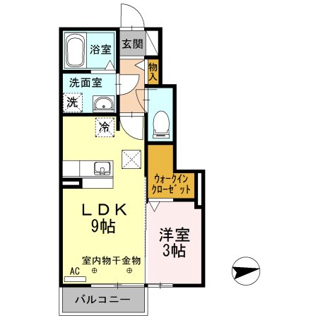 NOBLE 106号室 間取り