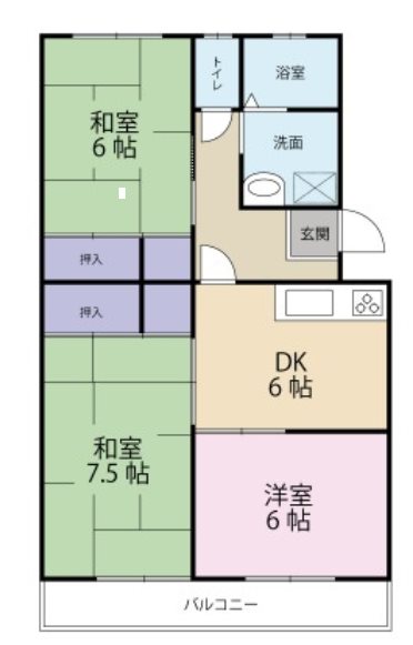 パークタウンⅠ 201号室 間取り