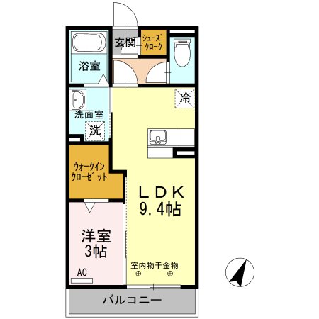 Blanc　Aile 303号室 間取り