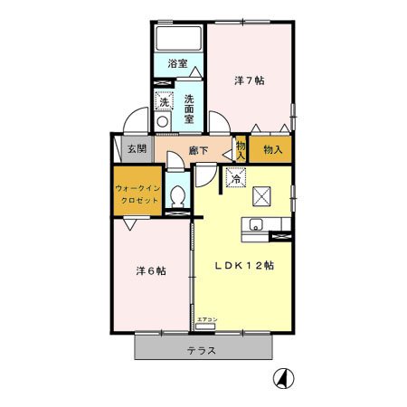 アリエッタ 101号室 間取り