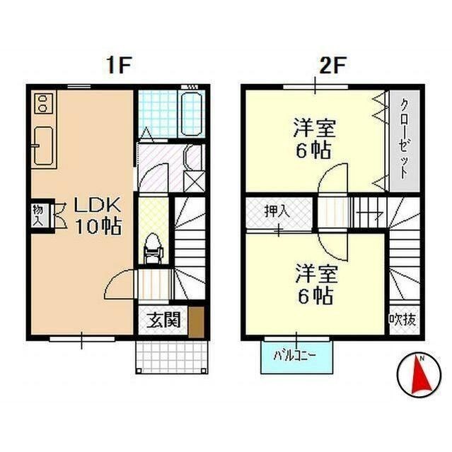 Cozy Terrace B号室 間取り